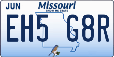 MO license plate EH5G8R