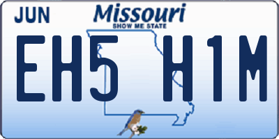 MO license plate EH5H1M