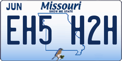 MO license plate EH5H2H