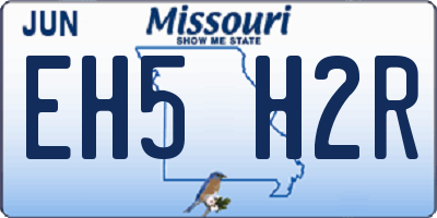 MO license plate EH5H2R