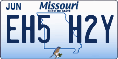 MO license plate EH5H2Y