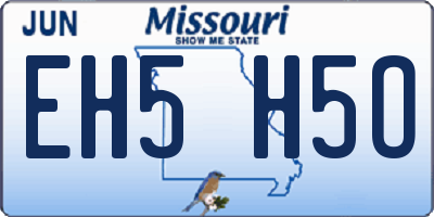 MO license plate EH5H5O