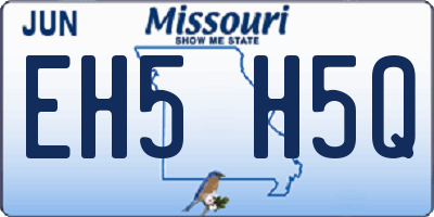 MO license plate EH5H5Q