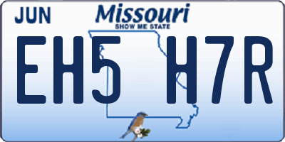 MO license plate EH5H7R