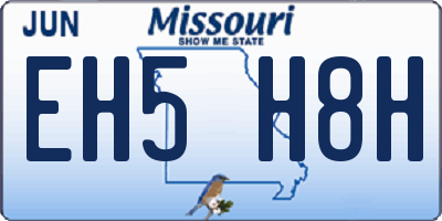 MO license plate EH5H8H