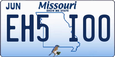 MO license plate EH5I0O