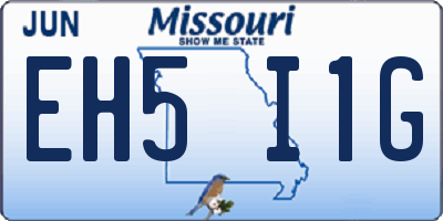 MO license plate EH5I1G