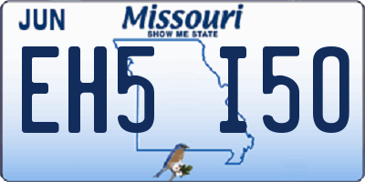 MO license plate EH5I5O