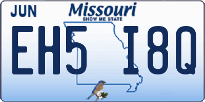 MO license plate EH5I8Q