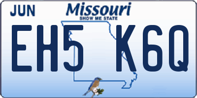 MO license plate EH5K6Q