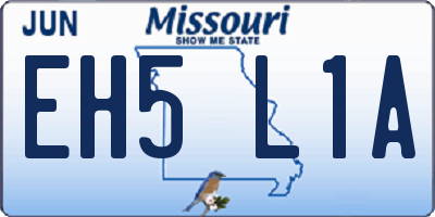 MO license plate EH5L1A