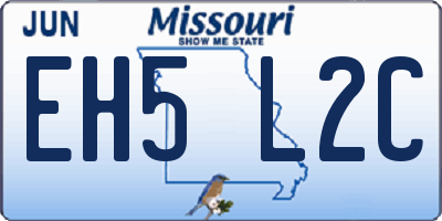 MO license plate EH5L2C