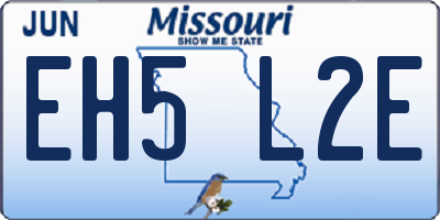 MO license plate EH5L2E