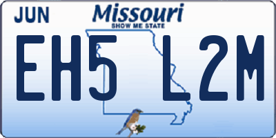 MO license plate EH5L2M