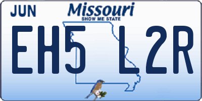 MO license plate EH5L2R
