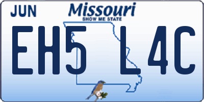 MO license plate EH5L4C
