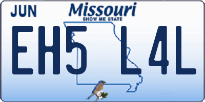 MO license plate EH5L4L