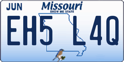 MO license plate EH5L4Q