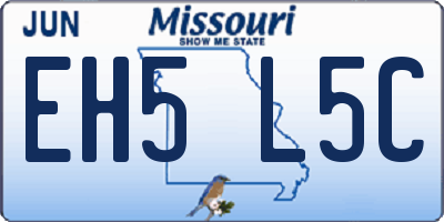 MO license plate EH5L5C
