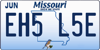 MO license plate EH5L5E