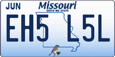 MO license plate EH5L5L