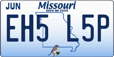 MO license plate EH5L5P