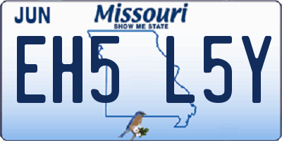 MO license plate EH5L5Y