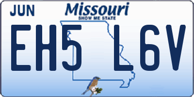MO license plate EH5L6V