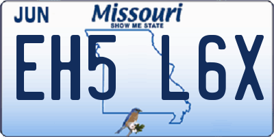 MO license plate EH5L6X