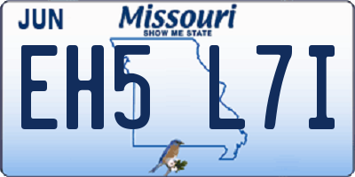 MO license plate EH5L7I