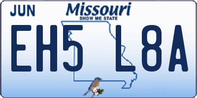 MO license plate EH5L8A