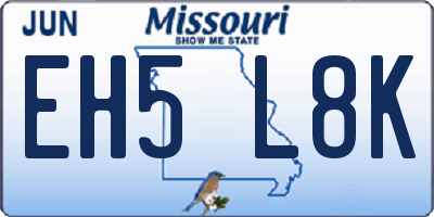 MO license plate EH5L8K