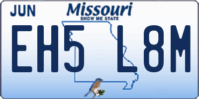 MO license plate EH5L8M