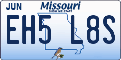 MO license plate EH5L8S