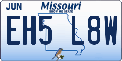 MO license plate EH5L8W