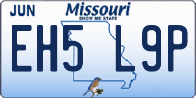 MO license plate EH5L9P