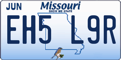 MO license plate EH5L9R