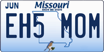 MO license plate EH5M0M