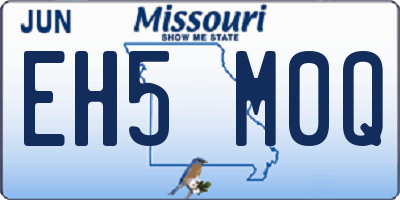 MO license plate EH5M0Q