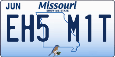 MO license plate EH5M1T