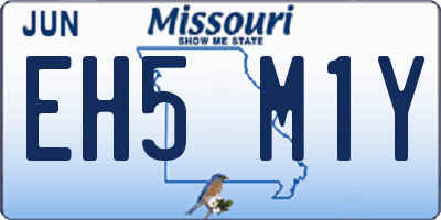 MO license plate EH5M1Y
