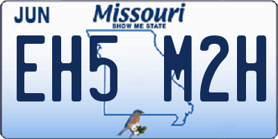 MO license plate EH5M2H