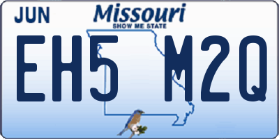 MO license plate EH5M2Q