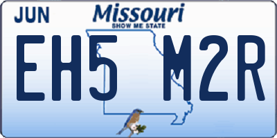 MO license plate EH5M2R