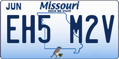 MO license plate EH5M2V