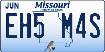 MO license plate EH5M4S