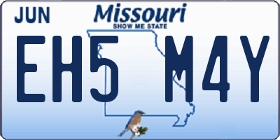 MO license plate EH5M4Y