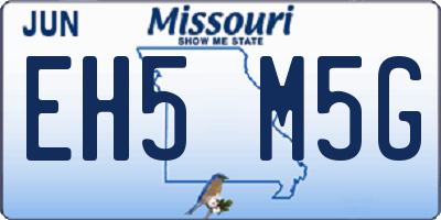 MO license plate EH5M5G