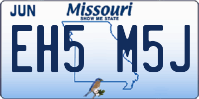 MO license plate EH5M5J