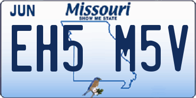 MO license plate EH5M5V